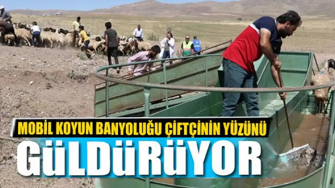 MOBİL KOYUN BANYOLUĞU ÇİFTÇİNİN YÜZÜNÜ GÜLDÜRÜYOR