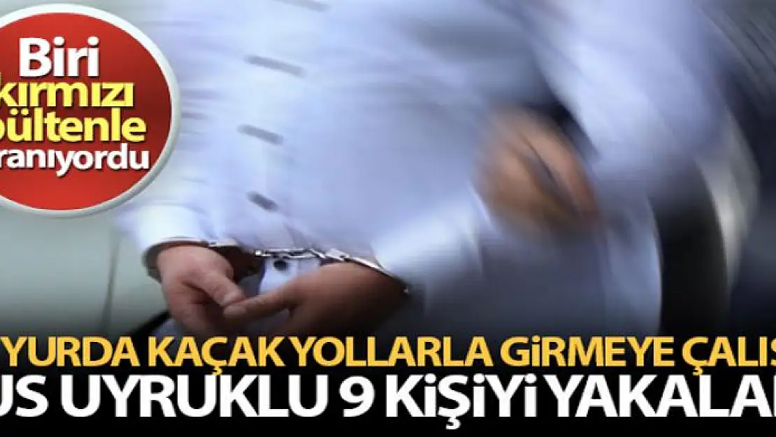 TSK yurda kaçak yollarla girmeye çalışan Rus uyruklu 9 kişiyi yakaladı