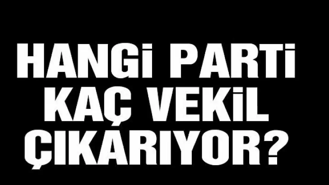 Hangi parti kaç vekil çıkartıyor?