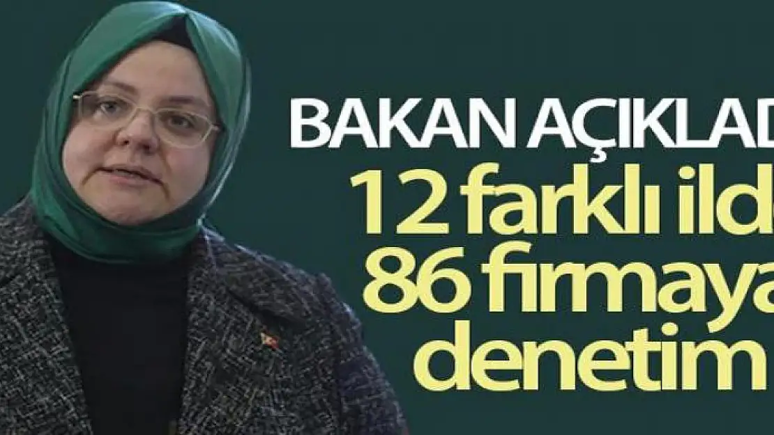 Bakan Selçuk: '86 firmada 156 ürün denetimi yapıldı'