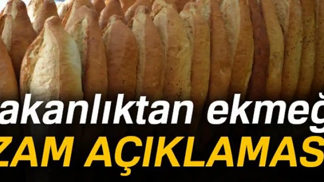 Bakanlıktan ekmeğe zam açıklaması!