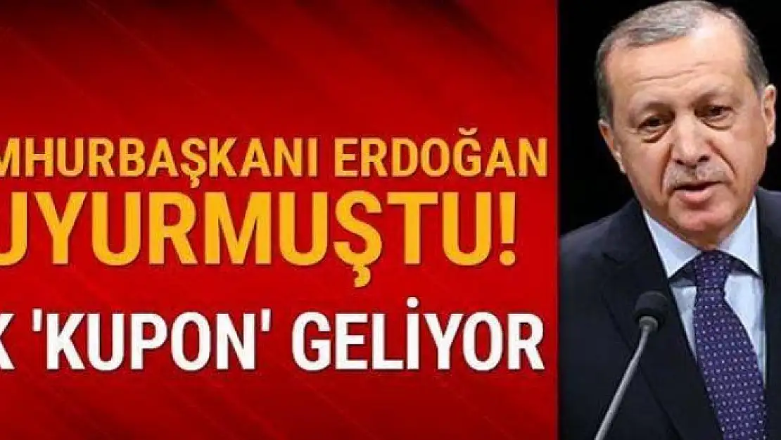 Erdoğan açıklamıştı! Kupon Sistemi geliyor