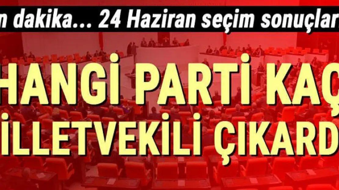 Seçim sonuçlarına göre hangi parti kaç milletvekili çıkardı?