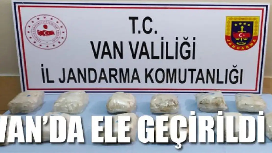 Van'da 12 kilogram metamfetamin ele geçirildi