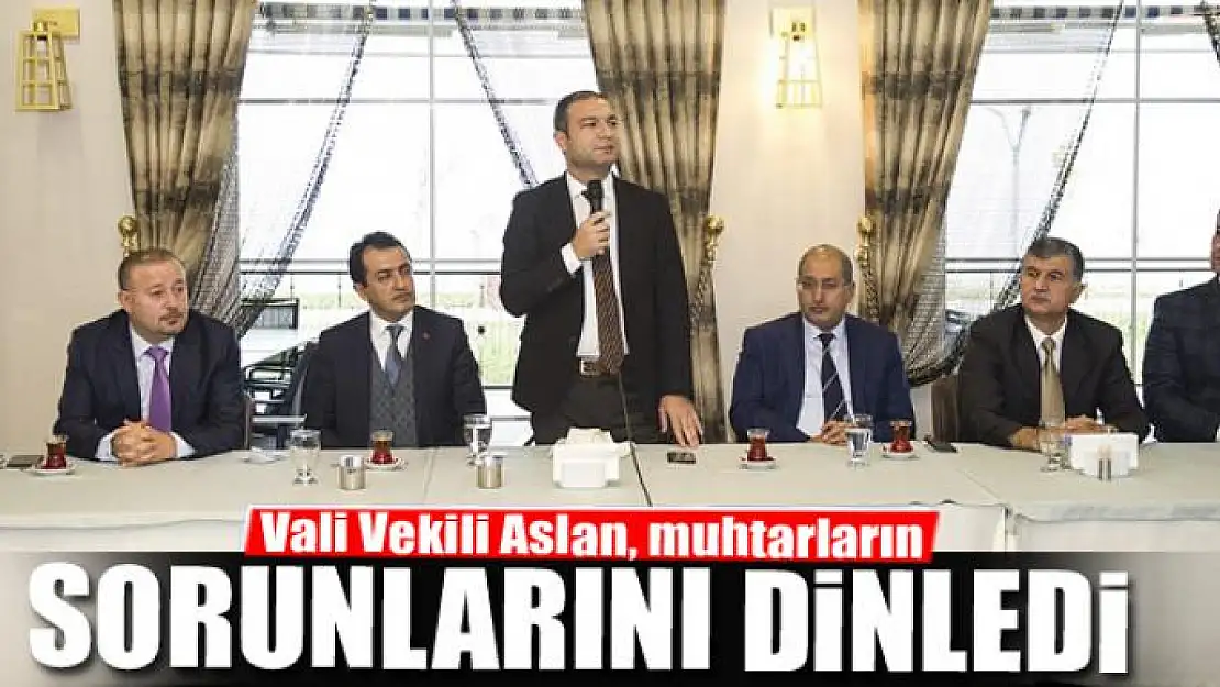 Vali Vekili Aslan, muhtarların sorunlarını dinledi 