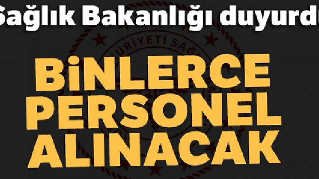 Sağlık Bakanlığı 8 bin 844 sözleşmeli sağlık personeli alımı yapacak