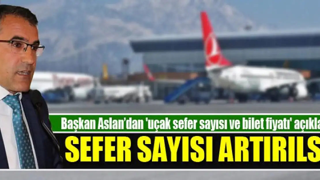 Başkan Aslan'dan 'uçak sefer sayısı ve bilet fiyatı' açıklaması