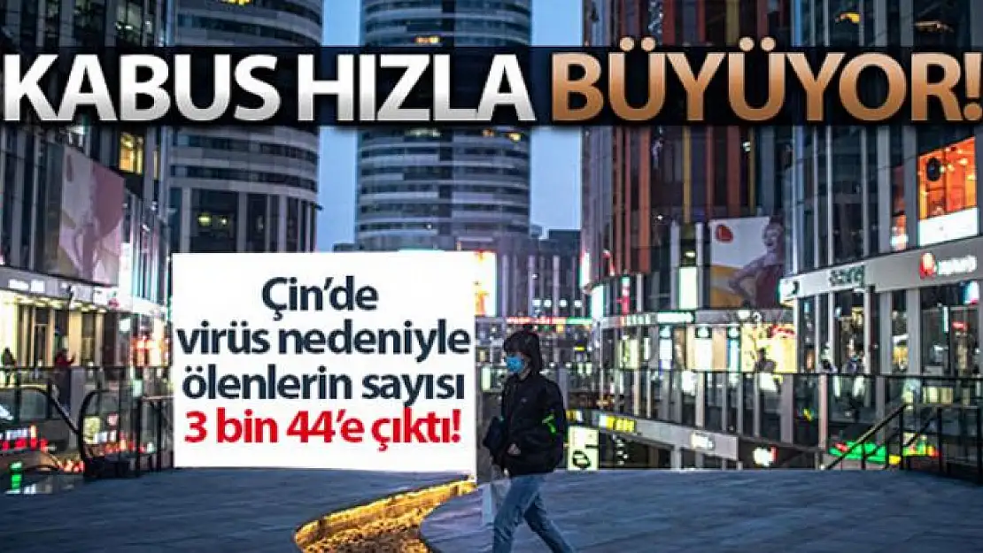 Çin'de korona virüsü nedeniyle ölü sayısı 3 bin 44'e çıktı