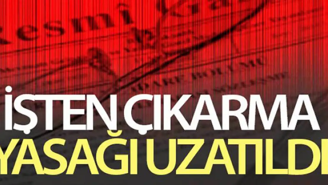 İşten çıkarma ve ücretsiz izin desteği Resmi Gazete