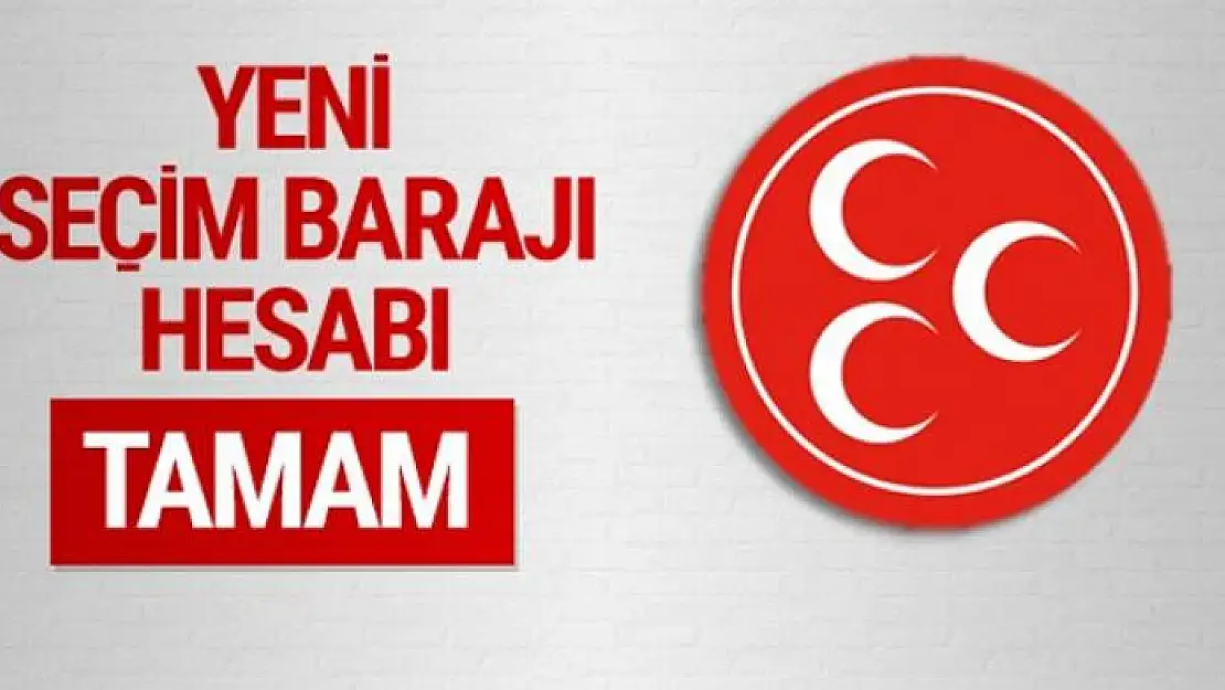 İşte MHP'nin yeni seçim sistemi ve seçim barajı önerisi