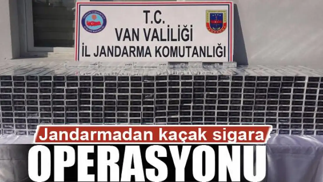 Jandarmadan kaçak sigara operasyonu 