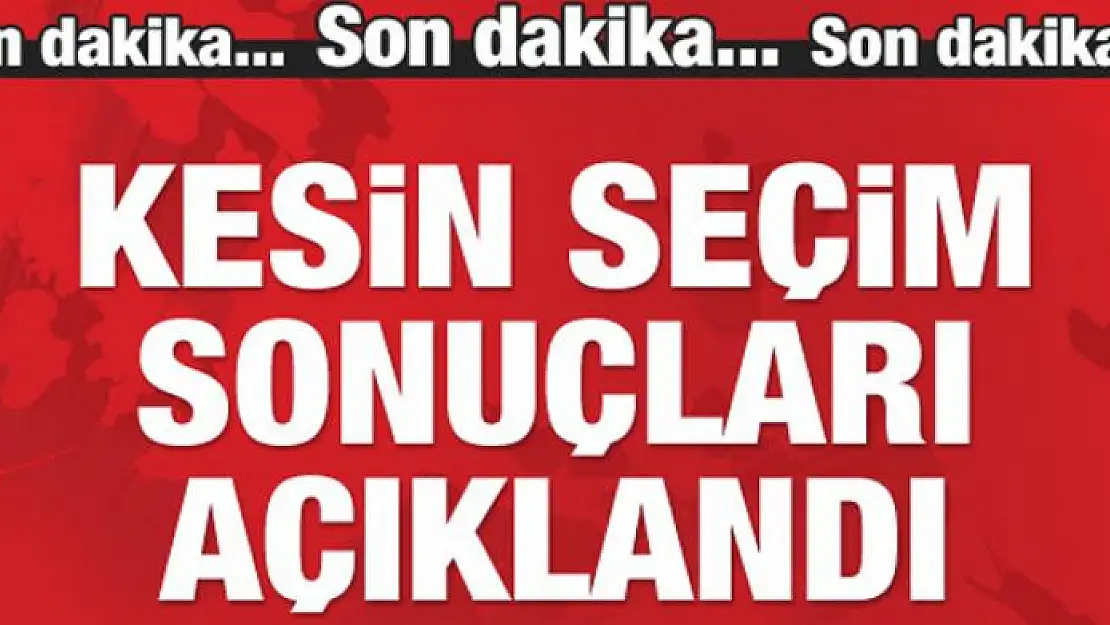 YSK, 2018 kesin seçim sonuçlarını açıkladı