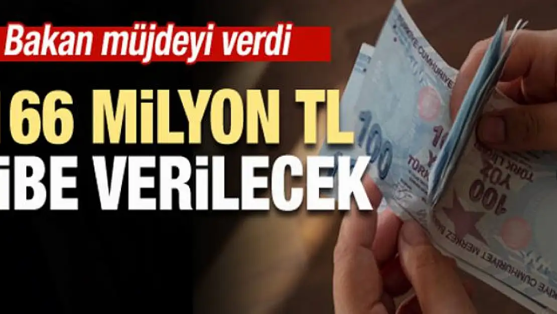 Bakan duyurdu: 166 milyon TL hibe verilecek