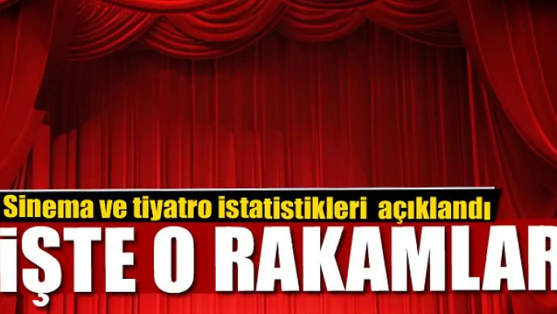 Sinema ve tiyatro istatistikleri açıklandı