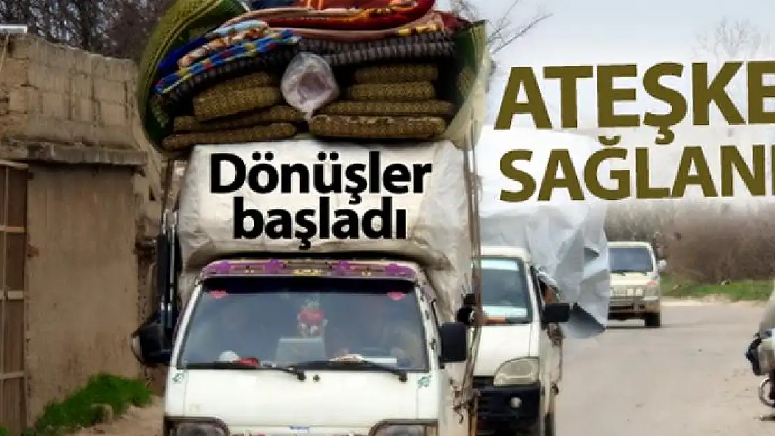 İdlibliler ateşkesin ardından dönüşe geçti