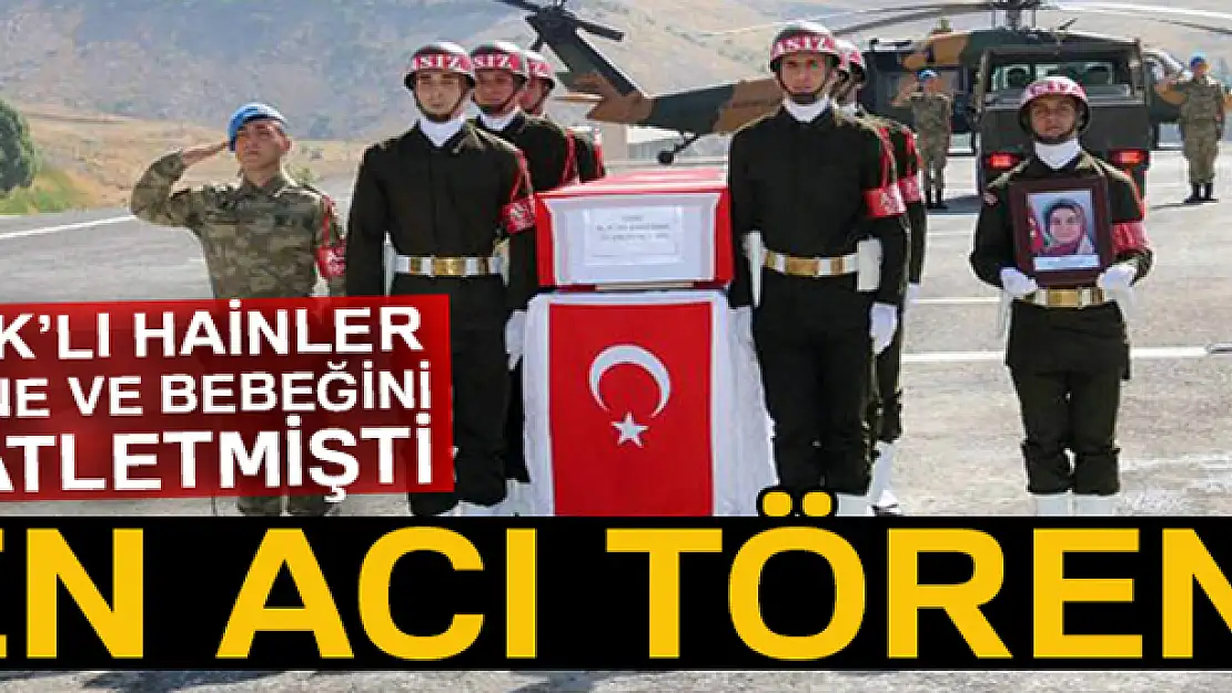 Şehit anne ve bebeği için tören düzenlendi!