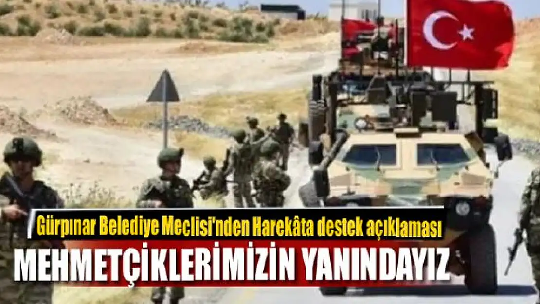 Gürpınar Belediye Meclisi'nden Harekâta destek açıklaması