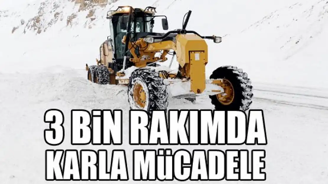 3 bin rakımda karla mücadele