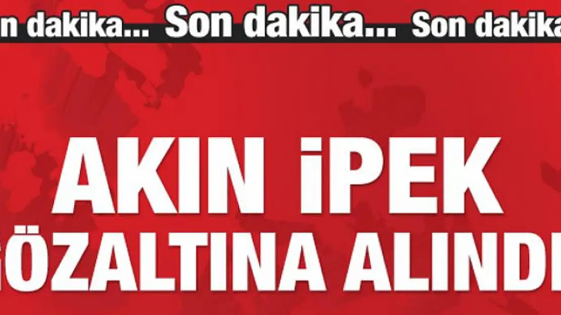 Akın İpek gözaltına alındı