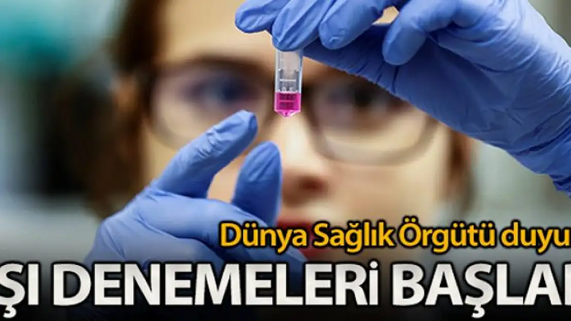 Dünya Sağlık Örgütü: 'Aşı denemeleri başlatıldı'