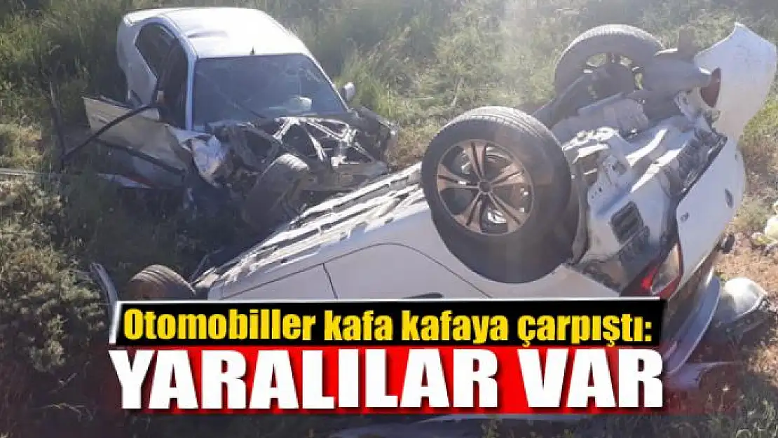 Otomobiller kafa kafaya çarpıştı: 8 yaralı