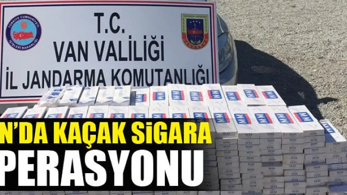 Van'da kaçak sigara operasyonu 