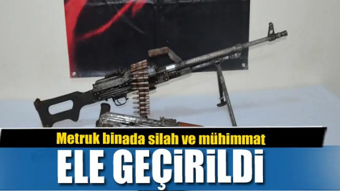 Van'da metruk binada silah ve mühimmat ele geçirildi