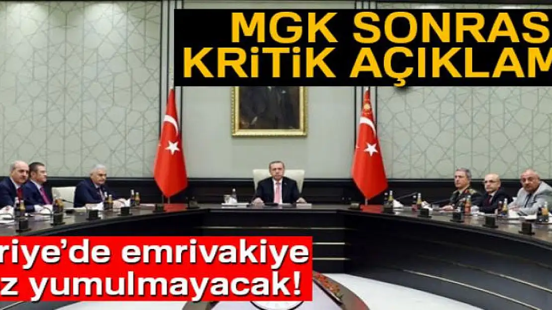 MGK sonrası kritik açıklama!