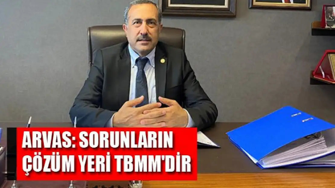 ARVAS: SORUNLARIN ÇÖZÜM YERİ TBMM'DİR