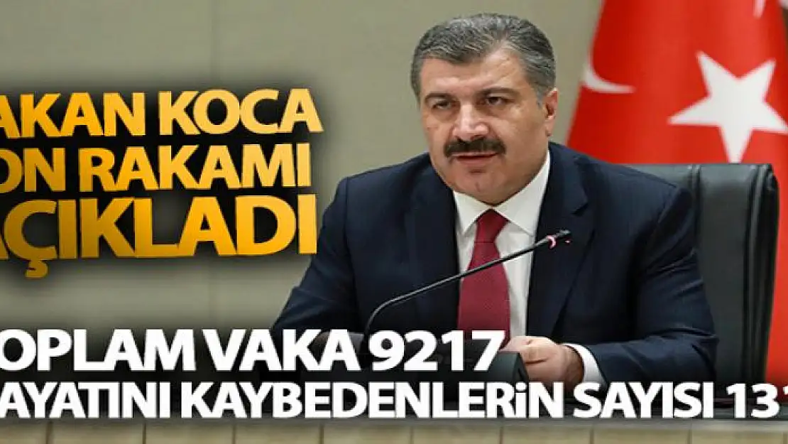 Bakan Koca son rakamı açıkladı! Bugünkü vaka sayısı 1815, vefat sayısı 23