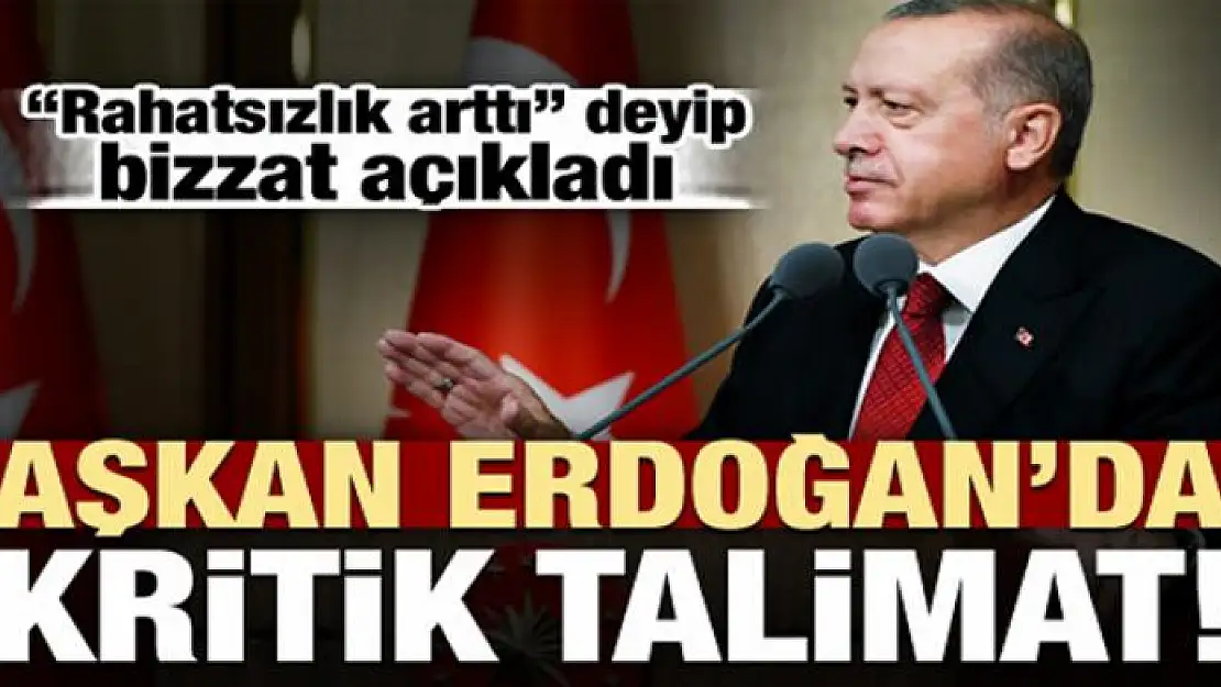 Erdoğan bizzat açıkladı! Kritik talimat