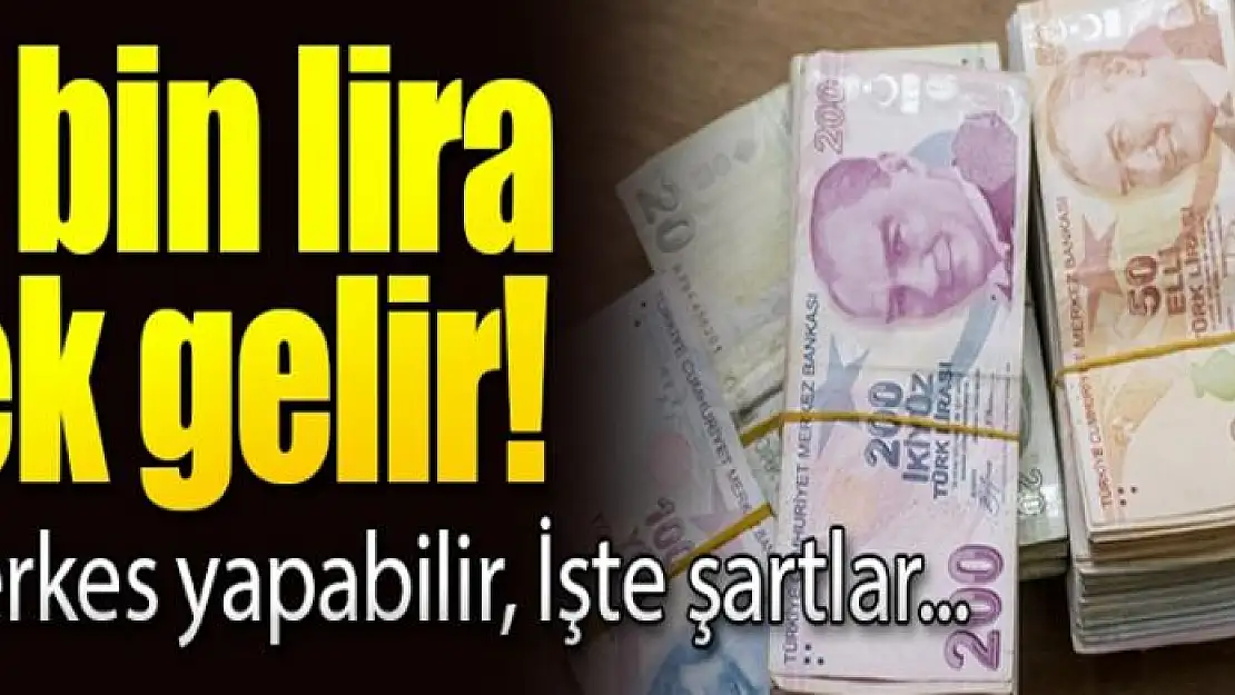 7 bin lira ek gelir herkes yapabilir! İşte şartlar