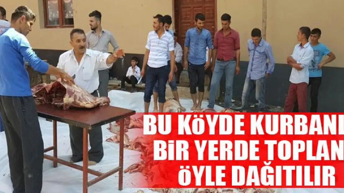 Bu köyde kurbanlar bir yerde toplanıp öyle dağıtılır 