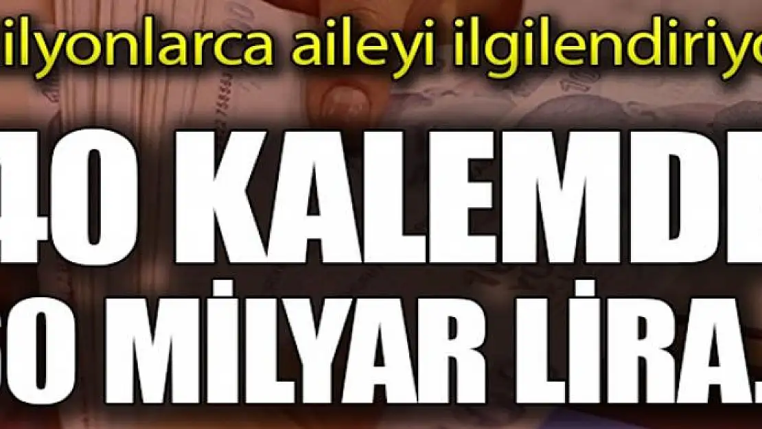 Milyonlarca aileyi ilgilendiriyor! 40 kalemde 60 milyar lira...