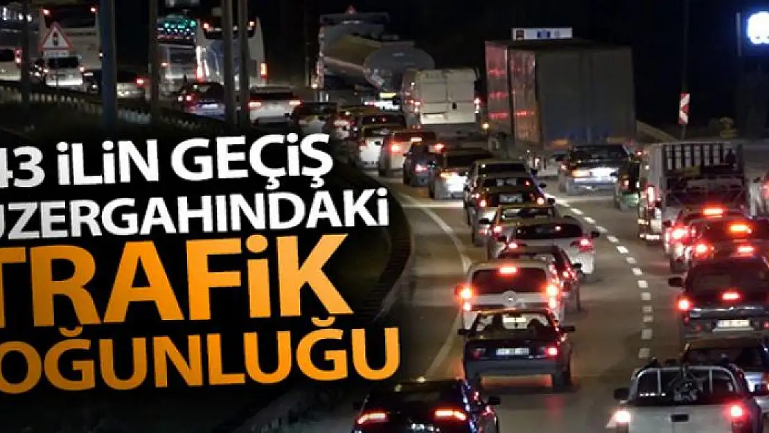 43 ilin geçiş güzergahındaki trafik yoğunluğu havadan görüntülendi