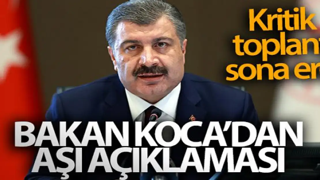 Sağlık Bakanı Koca'dan önemli açıklamalar