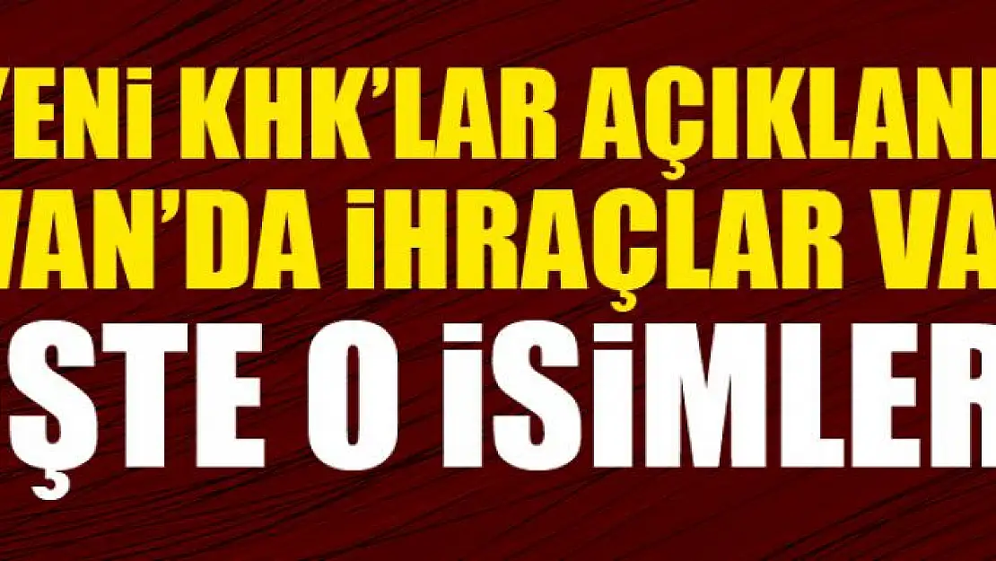 İhraç edilen memurlar ve iade listesi 23 Ocak KHK Resmi Gazete