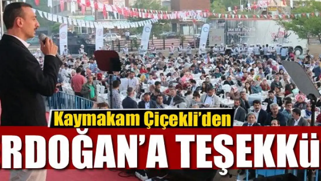 Kaymakam Çiçekli'den Cumhurbaşkanı Erdoğan'a teşekkür 