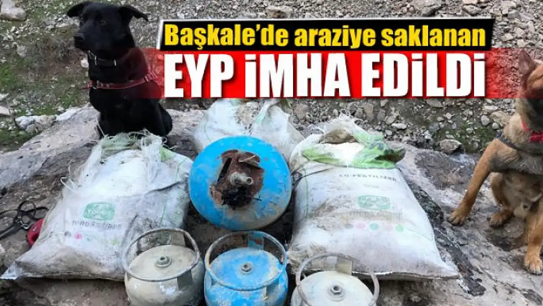 Başkale'de araziye saklanan EYP imha edildi