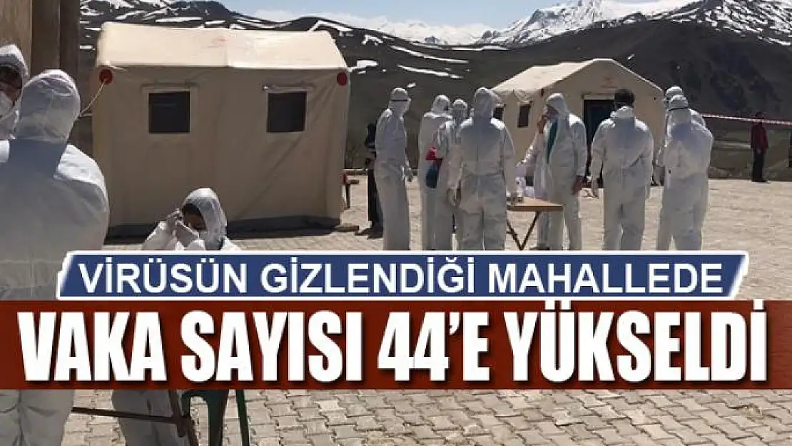 Virüsün gizlendiği mahallede vaka sayısı 44'e yükseldi