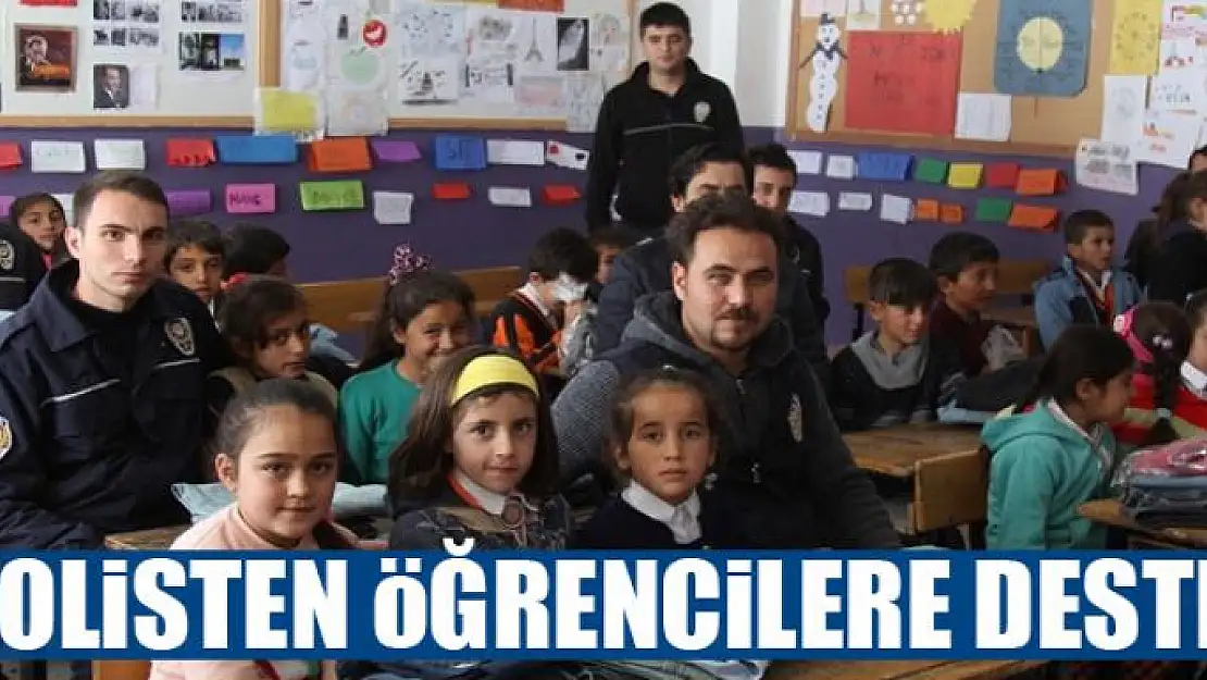 Polisten öğrencilere destek