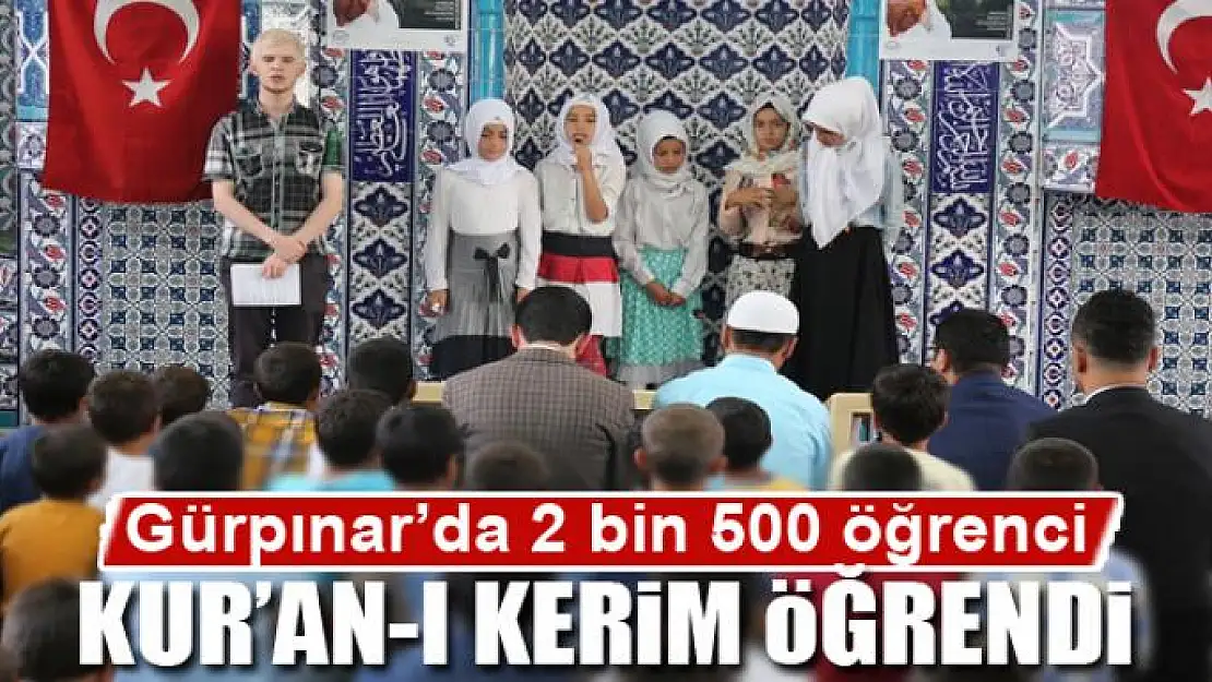 Gürpınar'da 2 bin 500 öğrenci Kur'an-ı Kerim öğrendi