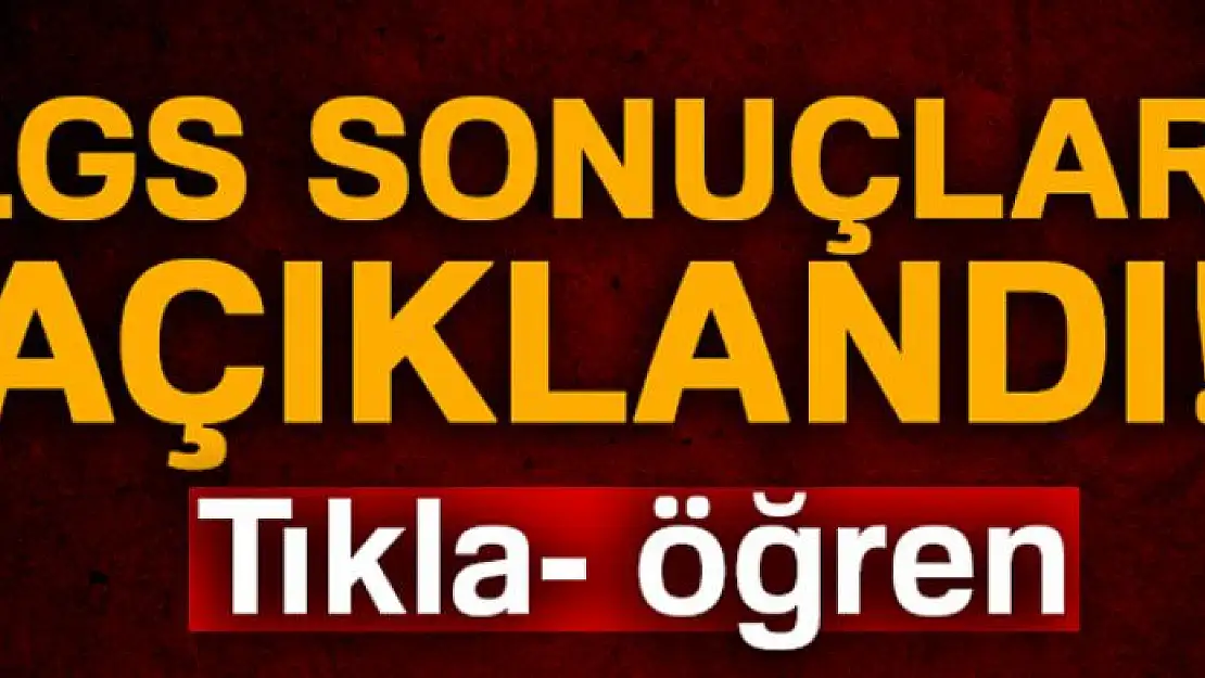 LGS sonuçları açıklandı