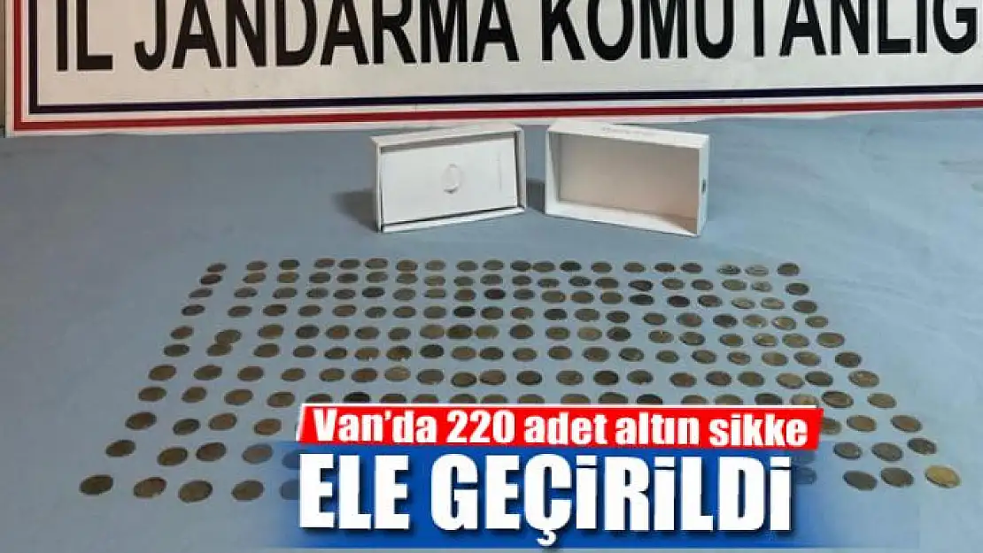 Van'da 220 adet altın sikke ele geçirildi