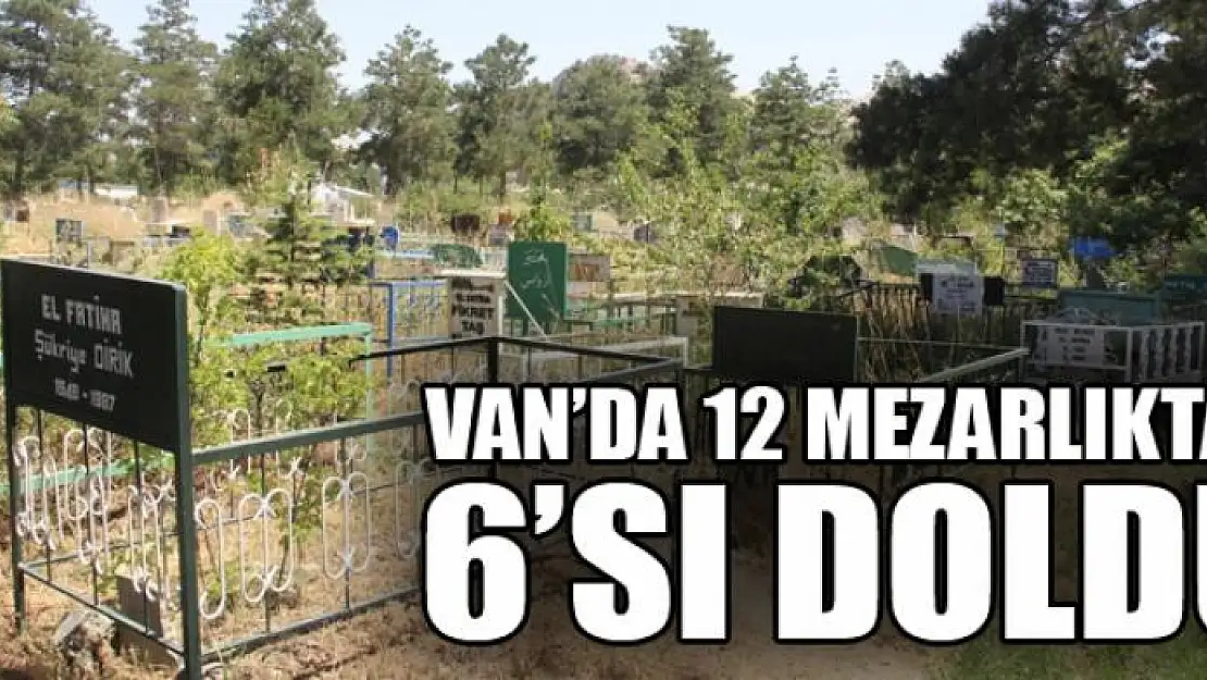 Van'da 12 mezarlıktan 6'sı doldu