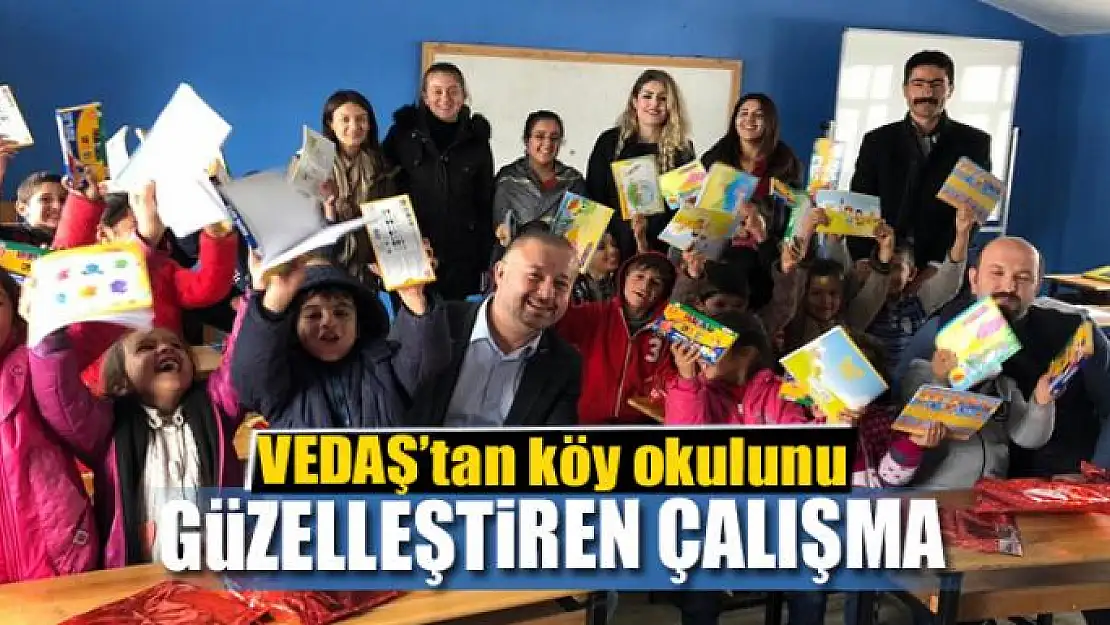 VEDAŞ'tan köy okulunu güzelleştiren çalışma