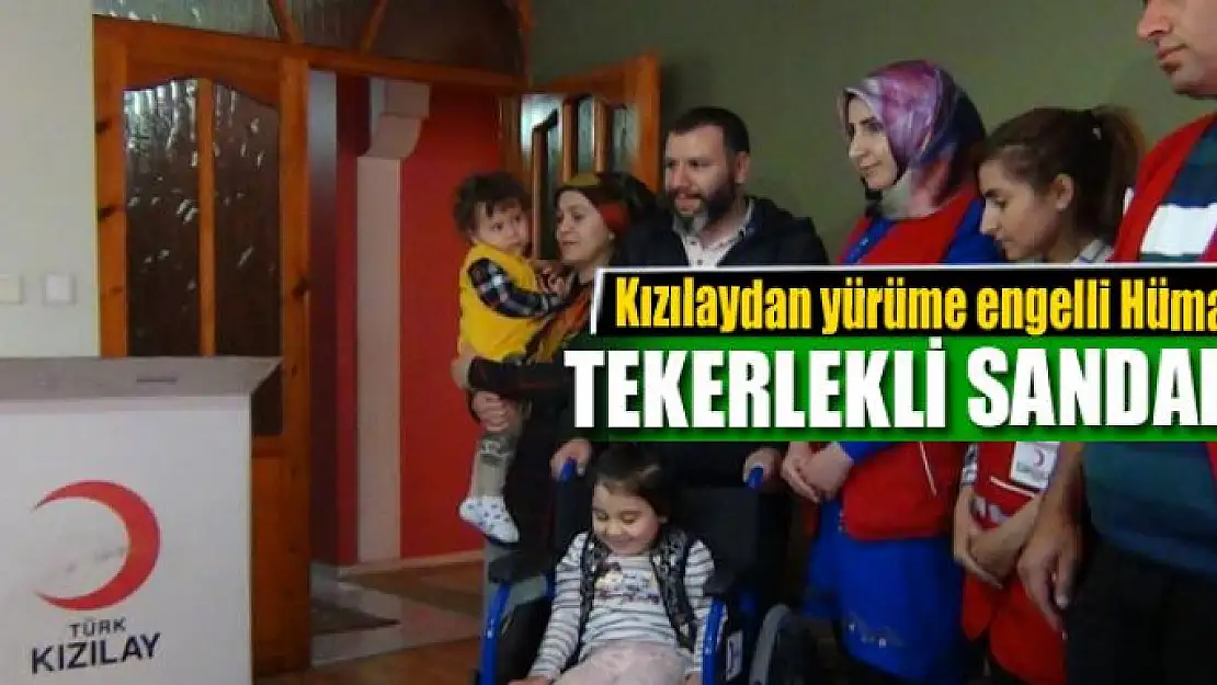 Kızılaydan yürüme engelli Hüma'ya tekerlekli sandalye