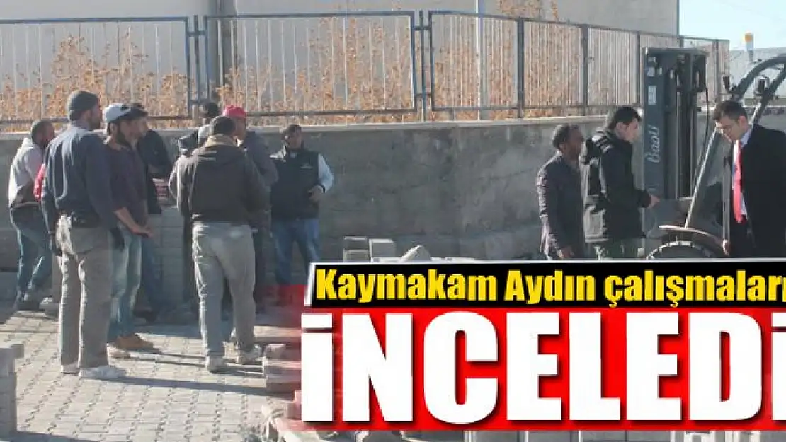 Kaymakam Aydın çalışmaları inceledi