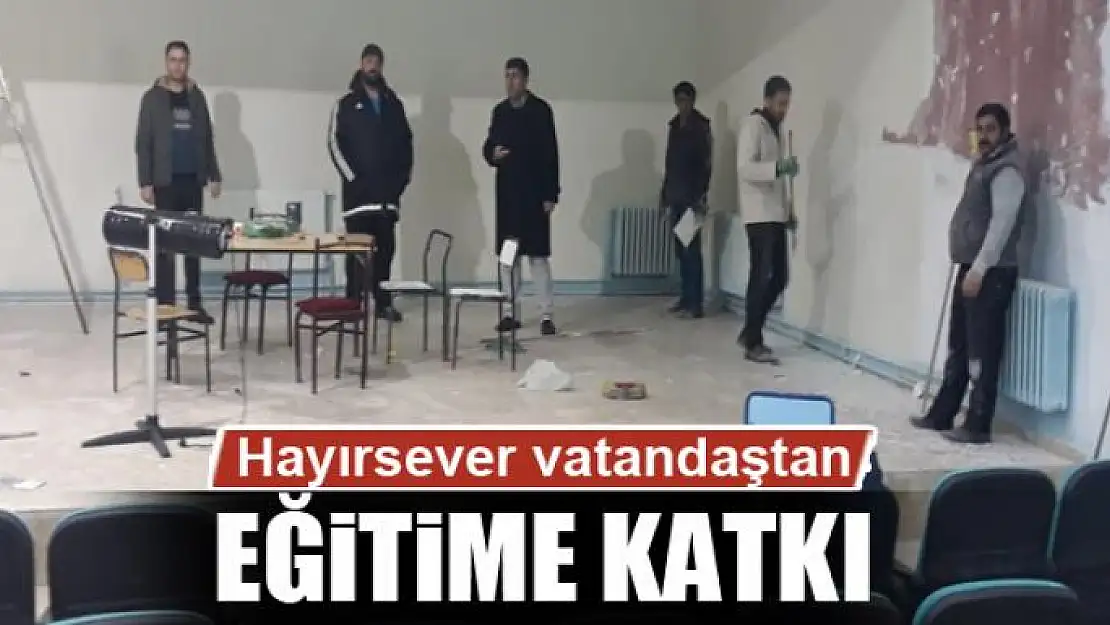 Hayırsever vatandaştan eğitime katkı