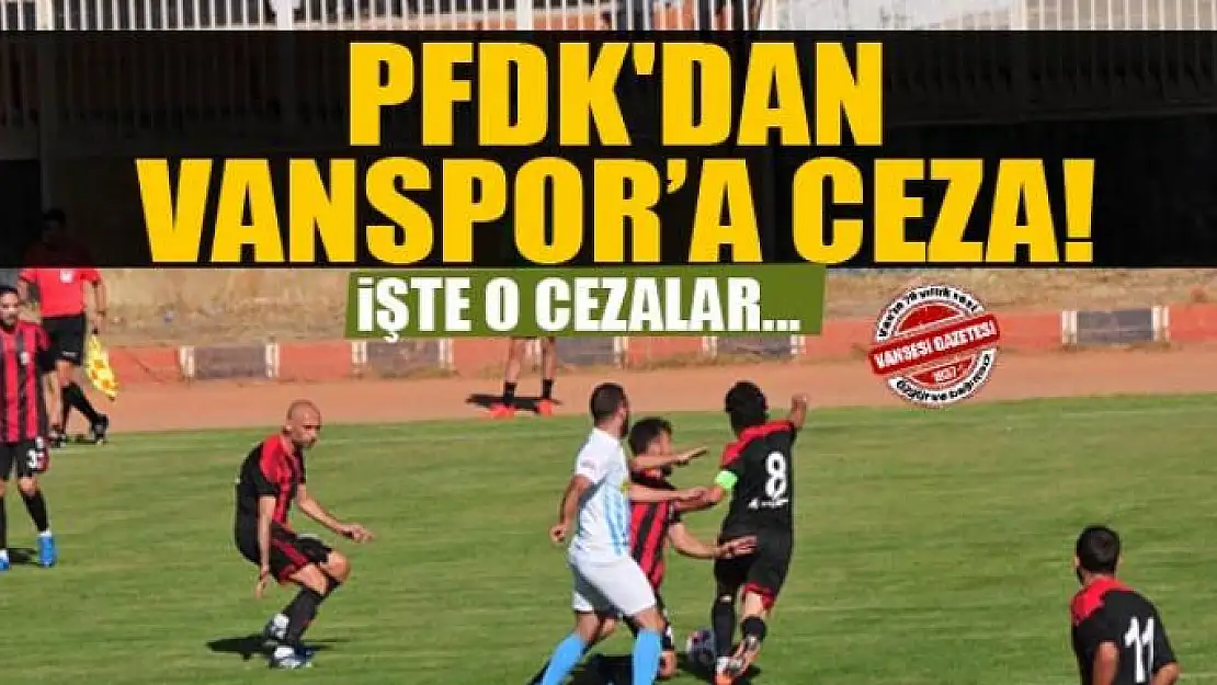 PFDK'dan Van Büyükşehir Belediyespor'a ceza 